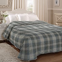 Kellan check bedspread - Pebble