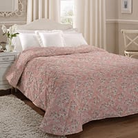 Alyssum bedspread - Coral