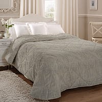 Nimbo bedspread - Grey/ mustard