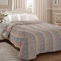 Jannike bedspread - Aqua/pearl