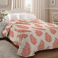 Zarza bedspread - Coral