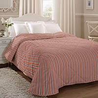 Zeva bedspread - Berry/taupe