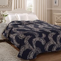 Plume bedspread - Indigo