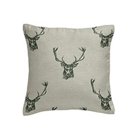 Stags cushion - Charcoal