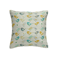 Birds cushion - Ochre