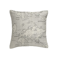 Maps cushion - Grey