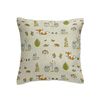 Woodland fox cushion - Multi