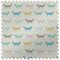 Foxy fabric - Teal