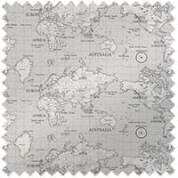 Maps fabric - Grey