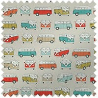 VW CAMPERVAN fabric - MULTI