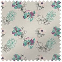 Rozan fabric - Teal blossom