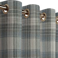 Kellan check curtain - Pebble