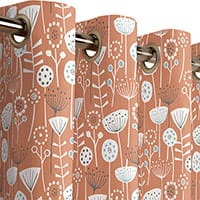 Bergen curtain - Burnt orange