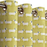 Hound dog curtain - Ochre