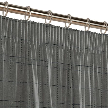 Pencil heading curtain