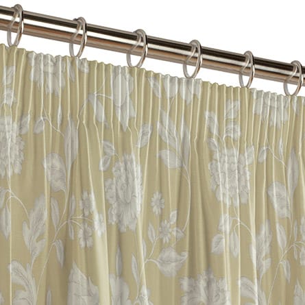 Pencil heading curtain