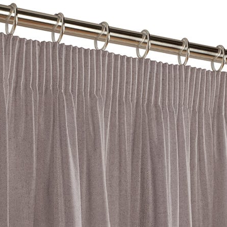 Pencil heading curtain