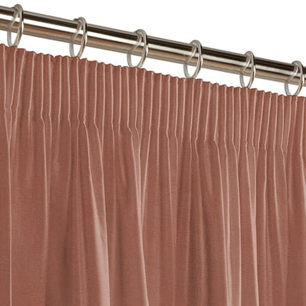 Pencil heading curtain