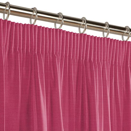 Pencil heading curtain