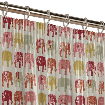 Pencil heading curtain