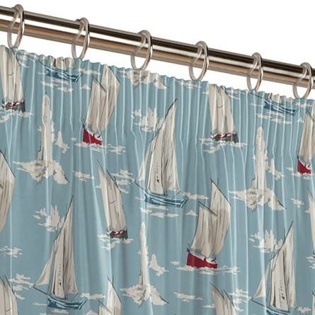 Pencil heading curtain