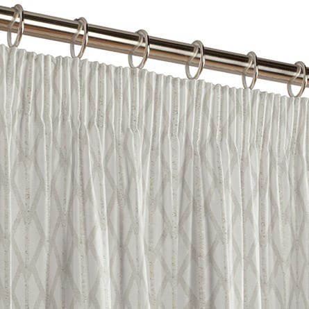 Pencil heading curtain
