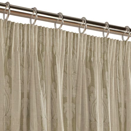 Pencil heading curtain