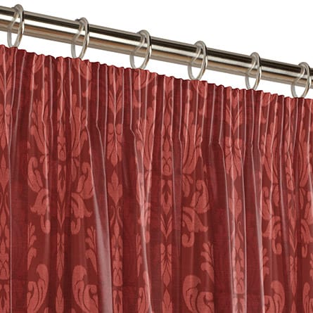 Pencil heading curtain