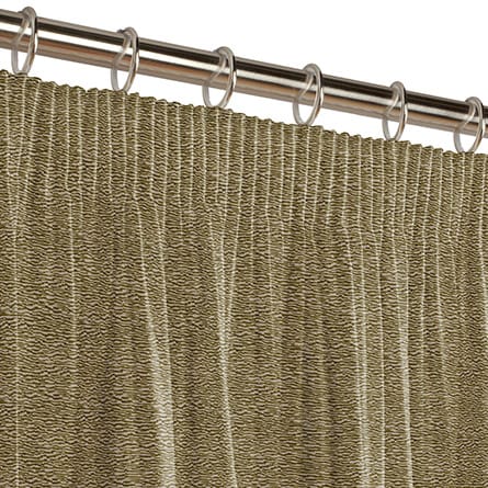 Pencil heading curtain