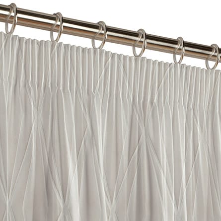 Pencil heading curtain
