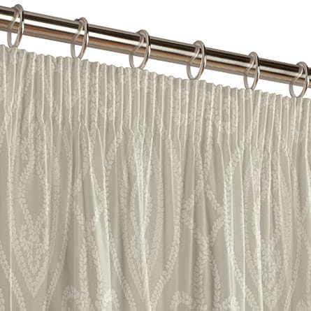 Pencil heading curtain