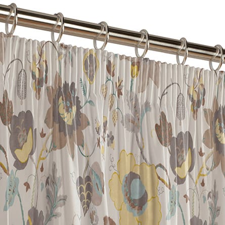 Pencil heading curtain