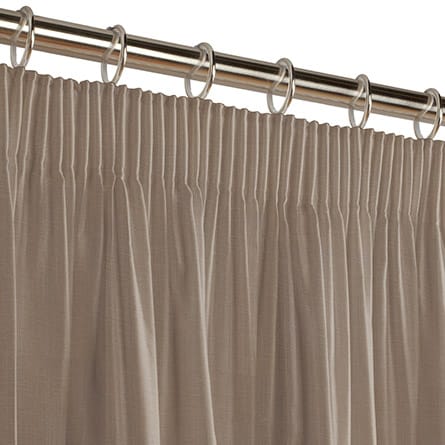 Pencil heading curtain