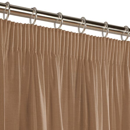 Pencil heading curtain
