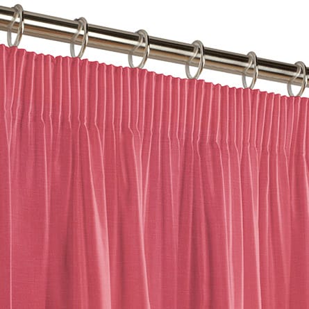 Pencil heading curtain