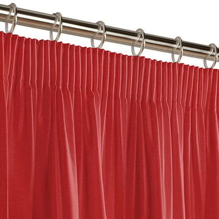 Pencil heading curtain
