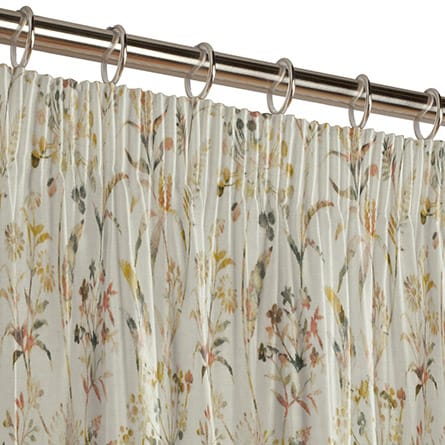 Pencil heading curtain