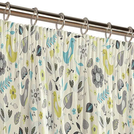 Pencil heading curtain