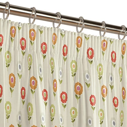 Pencil heading curtain
