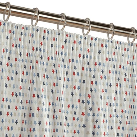 Pencil heading curtain