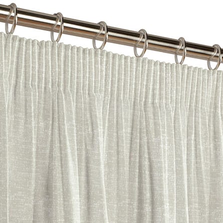 Pencil heading curtain