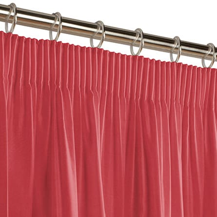Pencil heading curtain