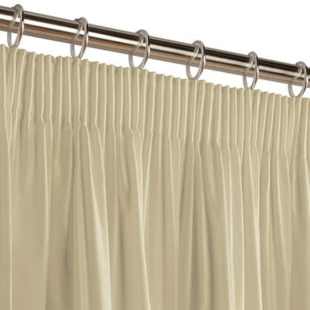 Pencil heading curtain