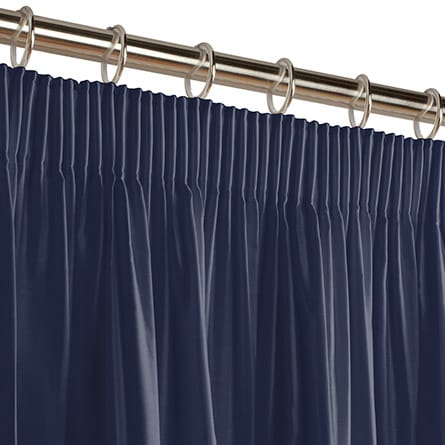 Pencil heading curtain