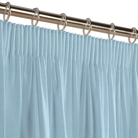 Pencil heading curtain
