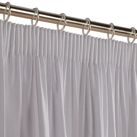 Pencil heading curtain