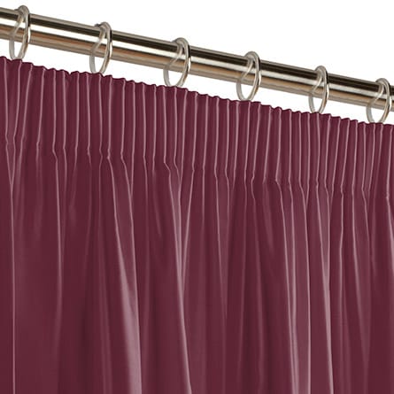 Pencil heading curtain