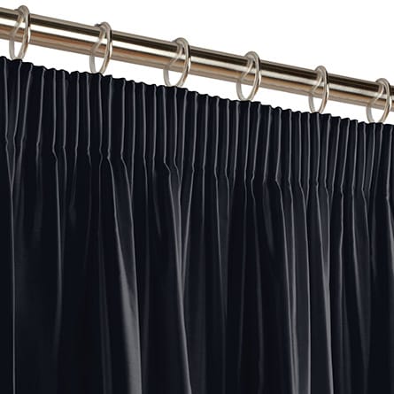 Pencil heading curtain