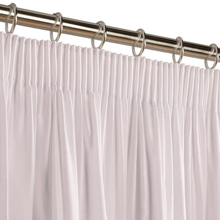 Pencil heading curtain
