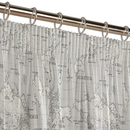 Pencil heading curtain